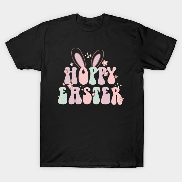 Hoppy Easter cool groovy easter design T-Shirt by Yarafantasyart